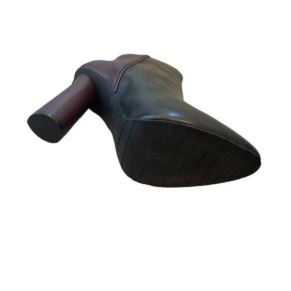 Cabi Women’s Leather Booties Black/Maroon Two Tone Size 6.5 - Picture 6 of 10